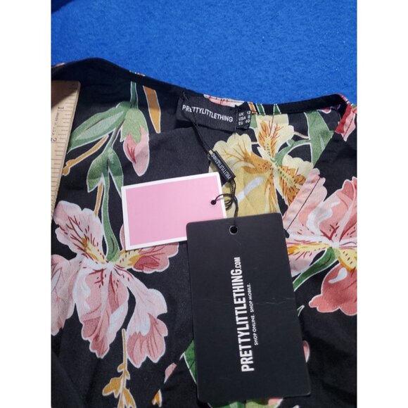 Pretty Little Thing floral pleated midi Dress Hotsell Size 8  NEW - Picture 3 of 16